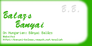 balazs banyai business card