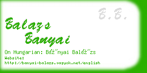 balazs banyai business card